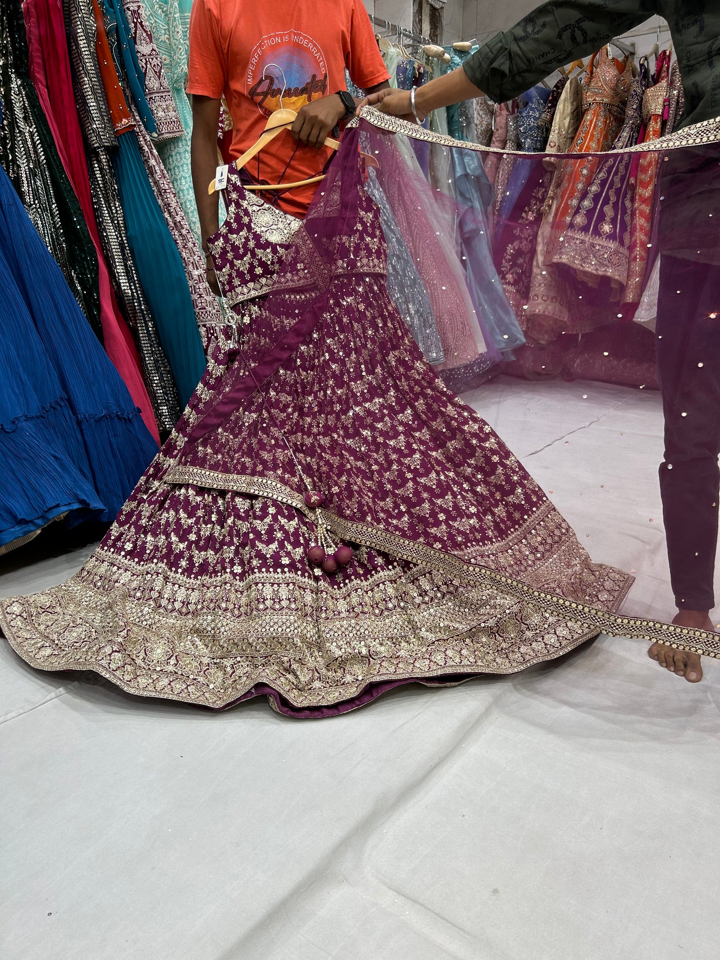 Majestic Red Lehenga  😍