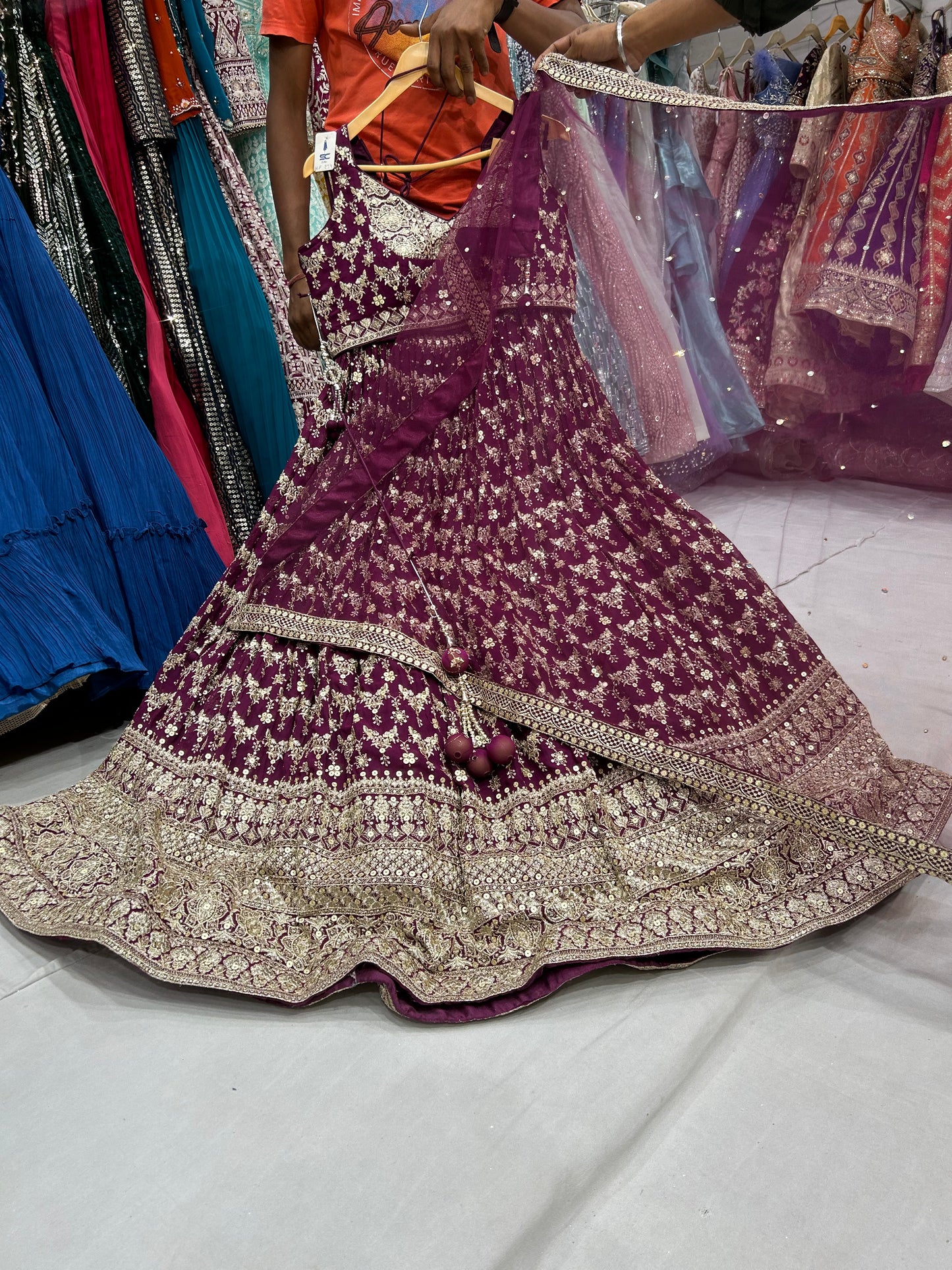 Majestic Red Lehenga  😍