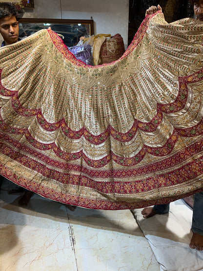 Designer Golden pink Lehenga 💖