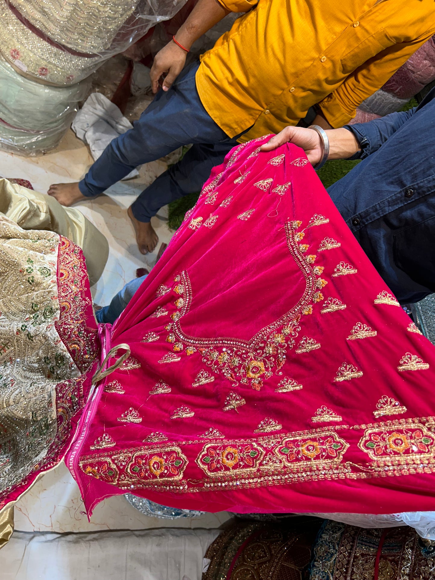 Designer Golden pink Lehenga 💖