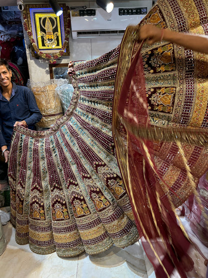 Fantastic maroon Lehenga 💖