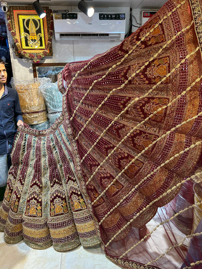 Fantastic maroon Lehenga