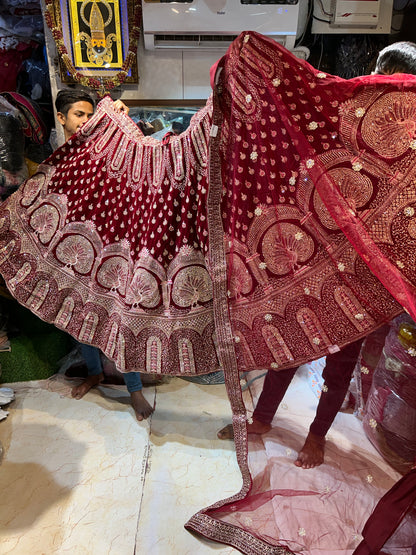 Astonishing Red peacock Lehenga 💖