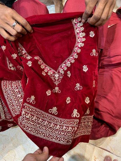 Astonishing Red peacock Lehenga