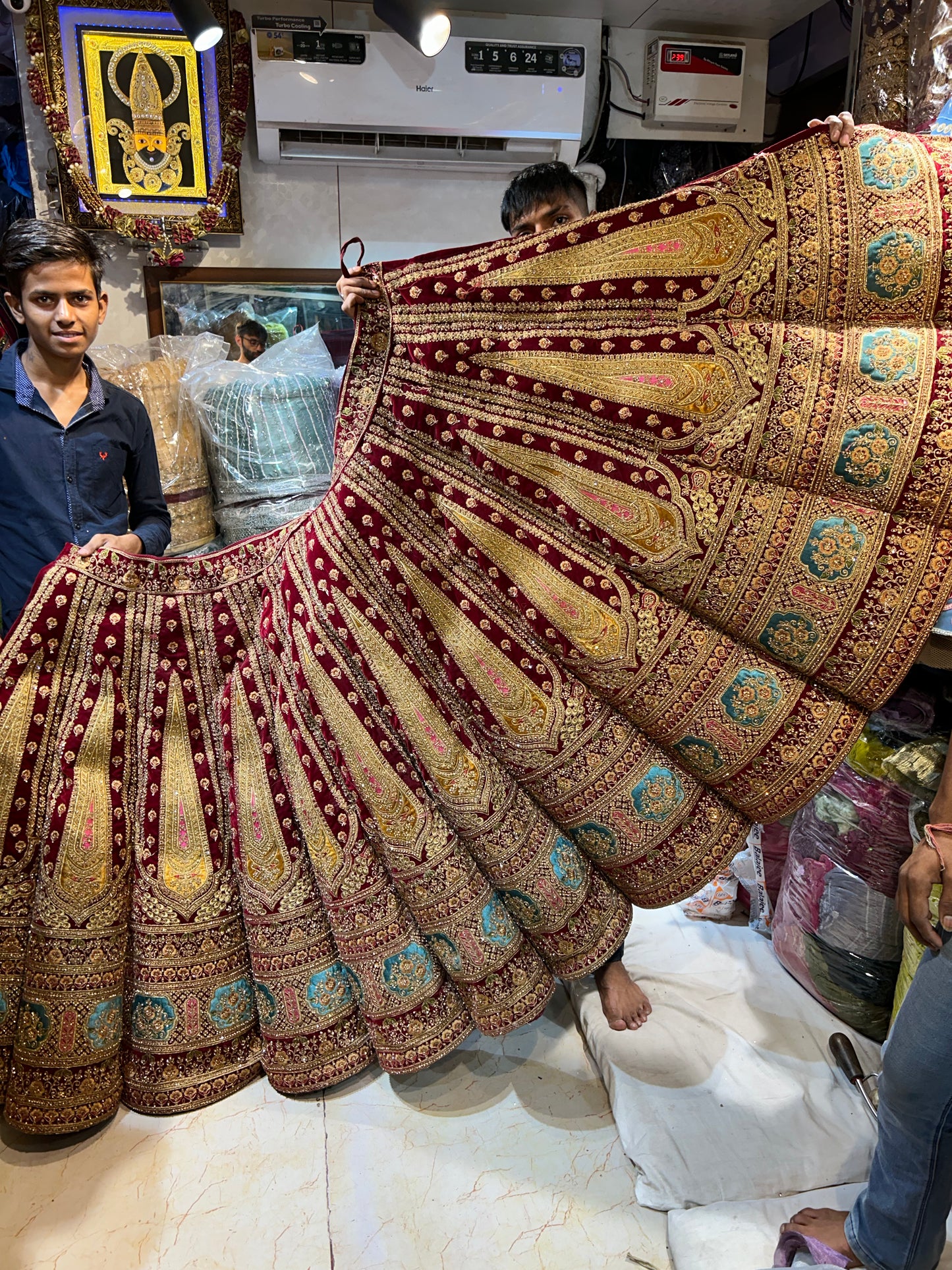 Stylish Red Ball Lehenga 💖