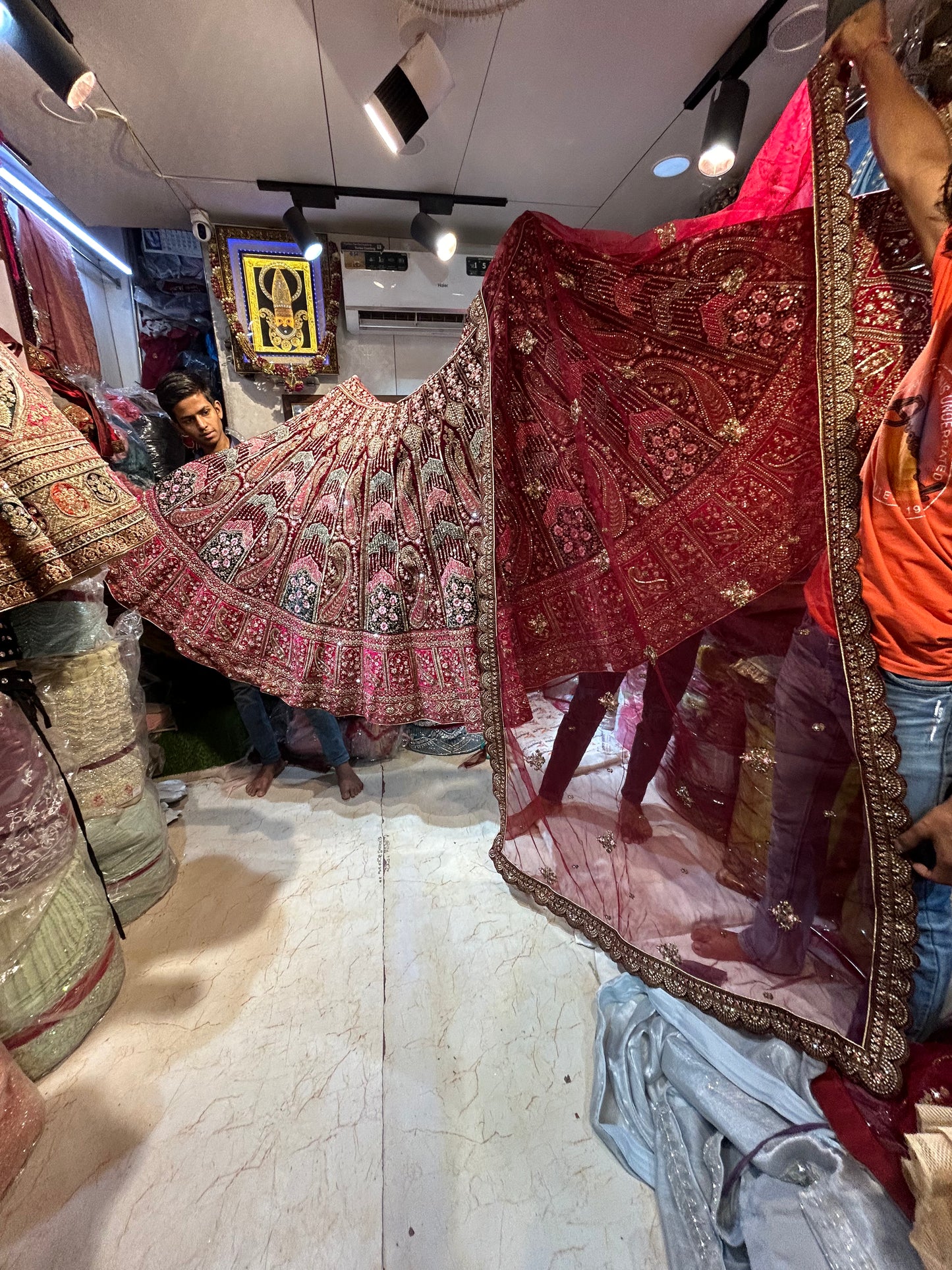 Stunning pink multi pattern Lehenga 💖