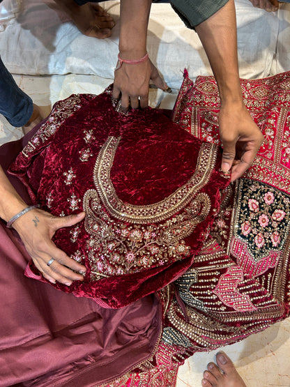 Stunning pink multi pattern Lehenga 💖