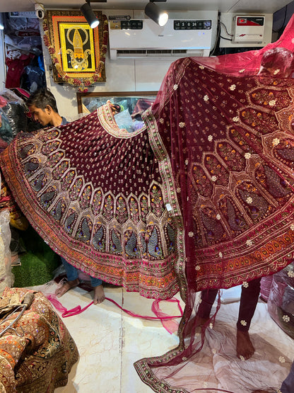 Lehenga color granate Gajab 😍