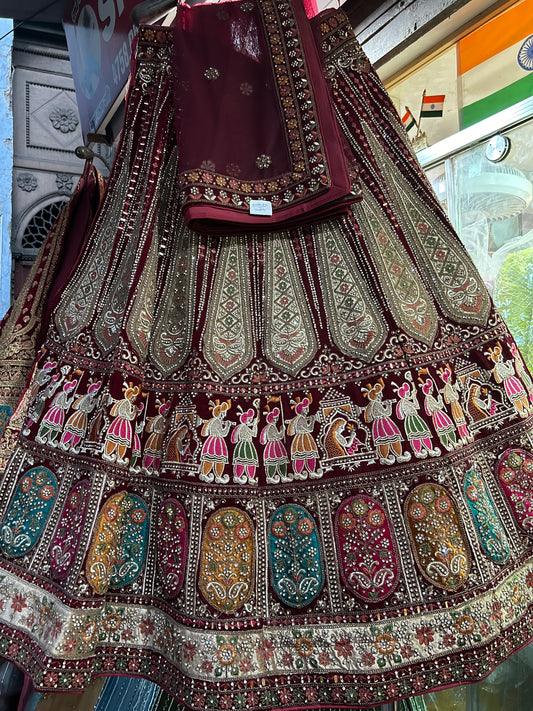 Preciosa lehenga granate 😍