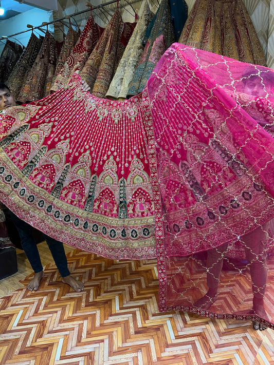 Fantástica lehenga rosa