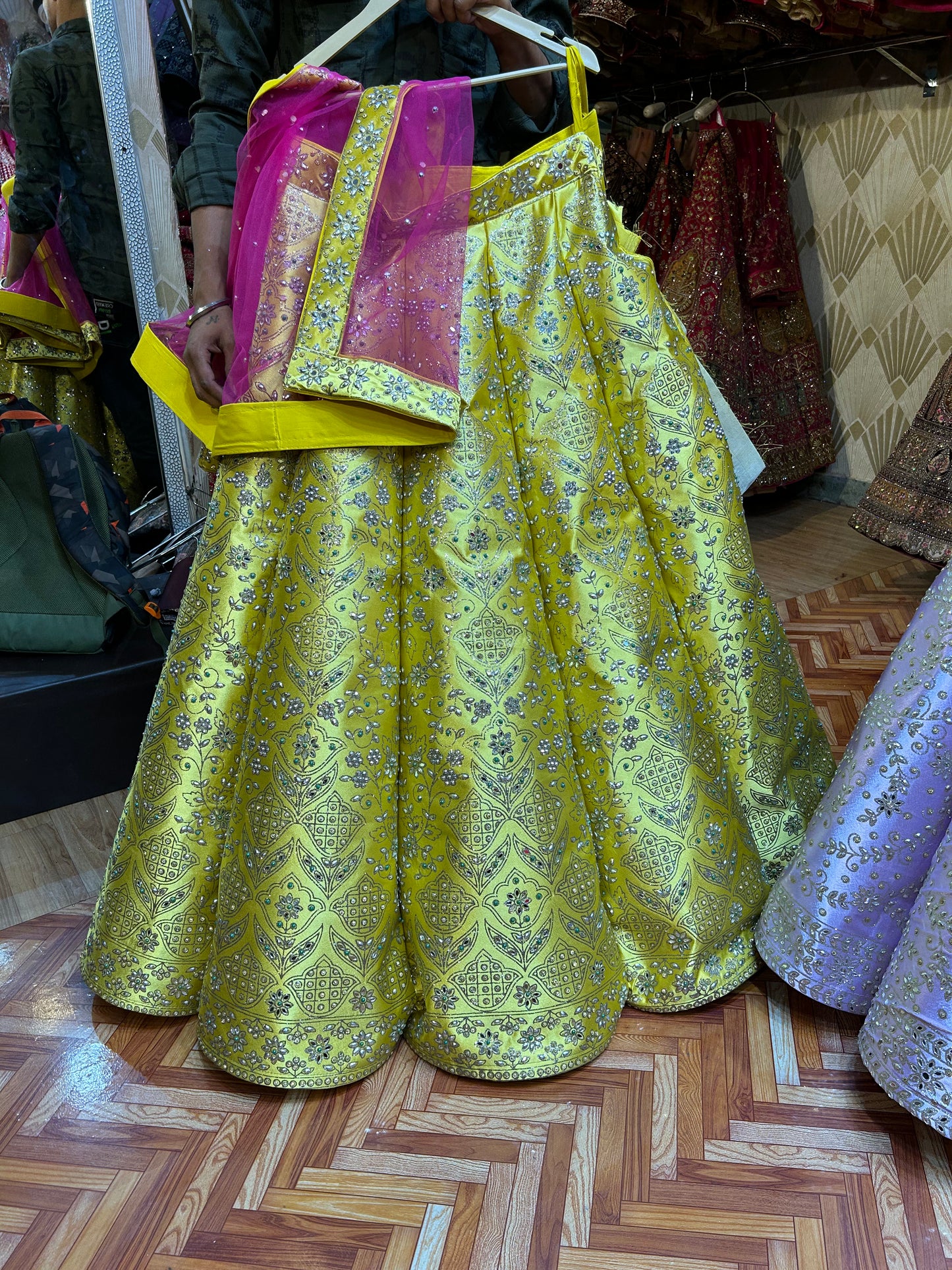 Stylish Green Lehenga 🥰