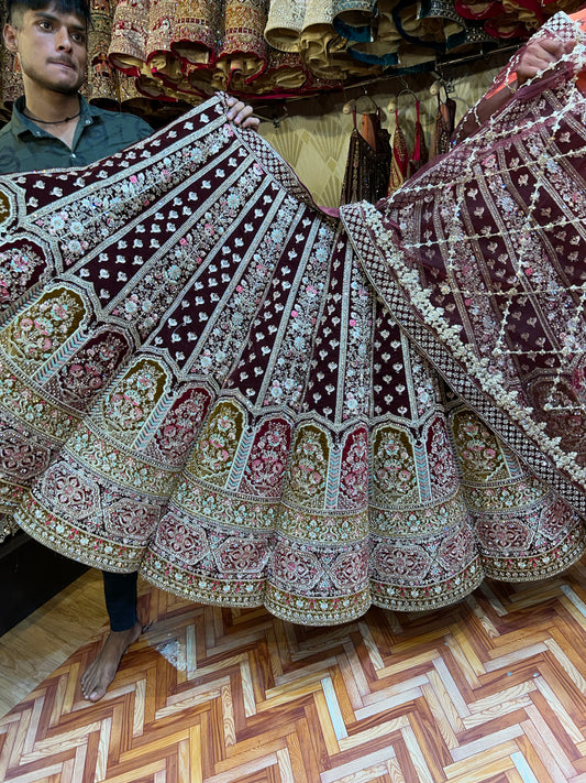 Fabulous Maroon Lehenga