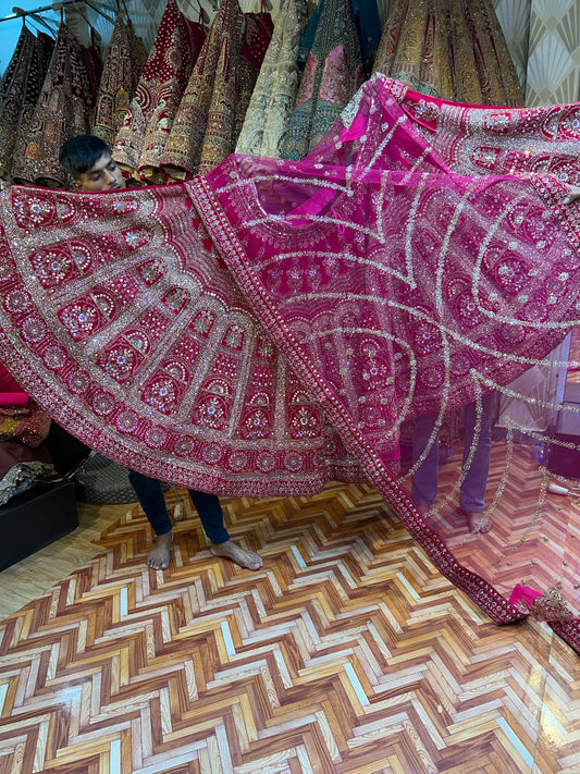 Fantástica lehenga rosa