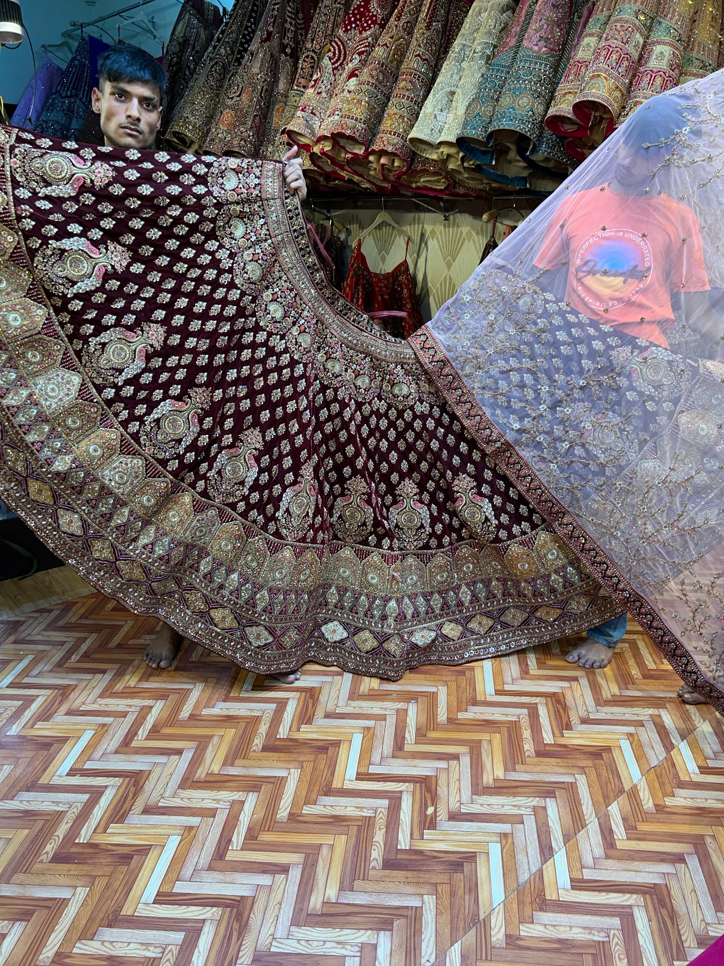 Amazing maroon Lehenga 🥰