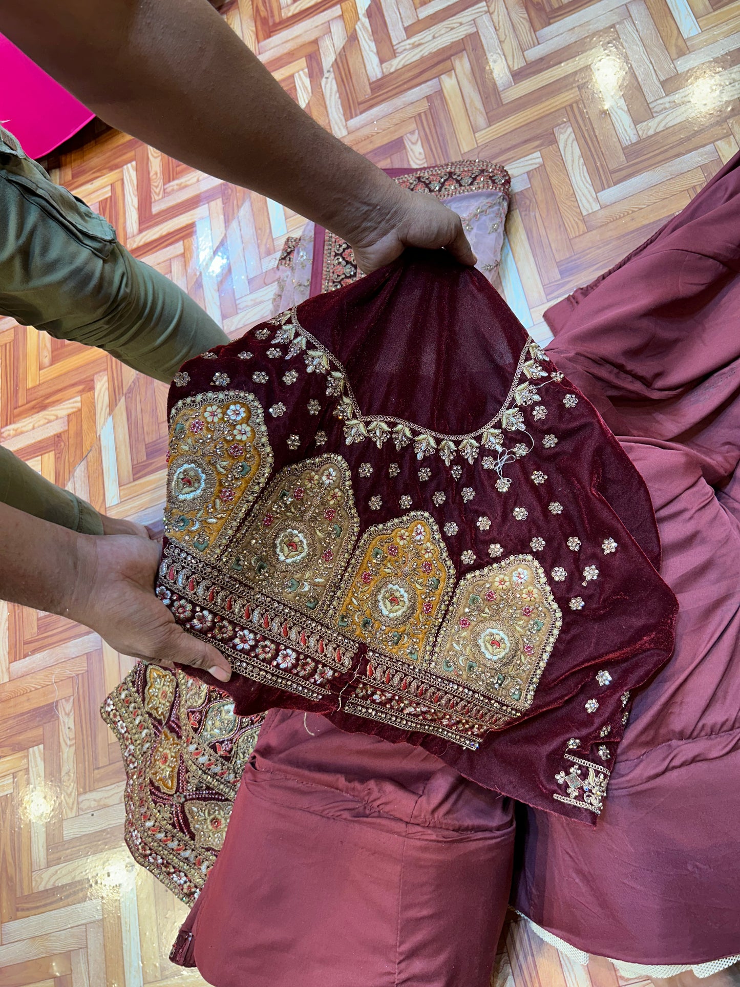 Amazing maroon Lehenga 🥰