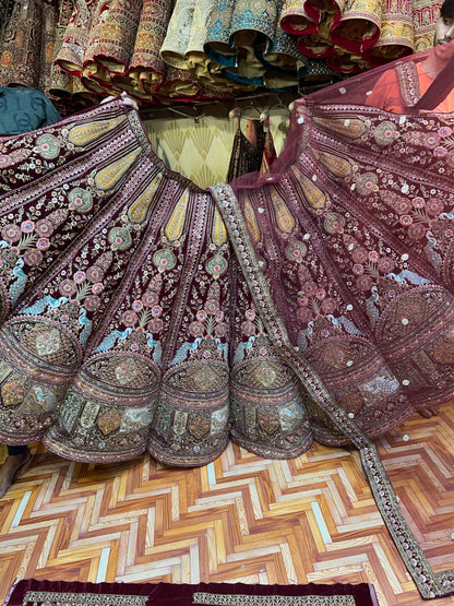 Awesome maroon Lehenga 🥰