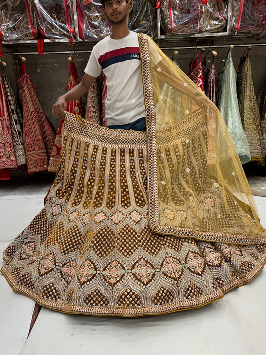 Designer mustard Lehenga  �