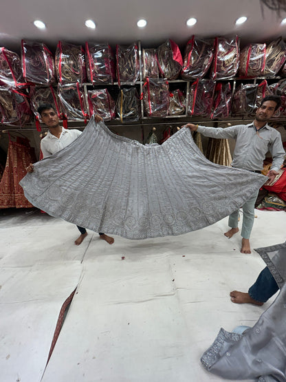 Majestic gray Lehenga  😍