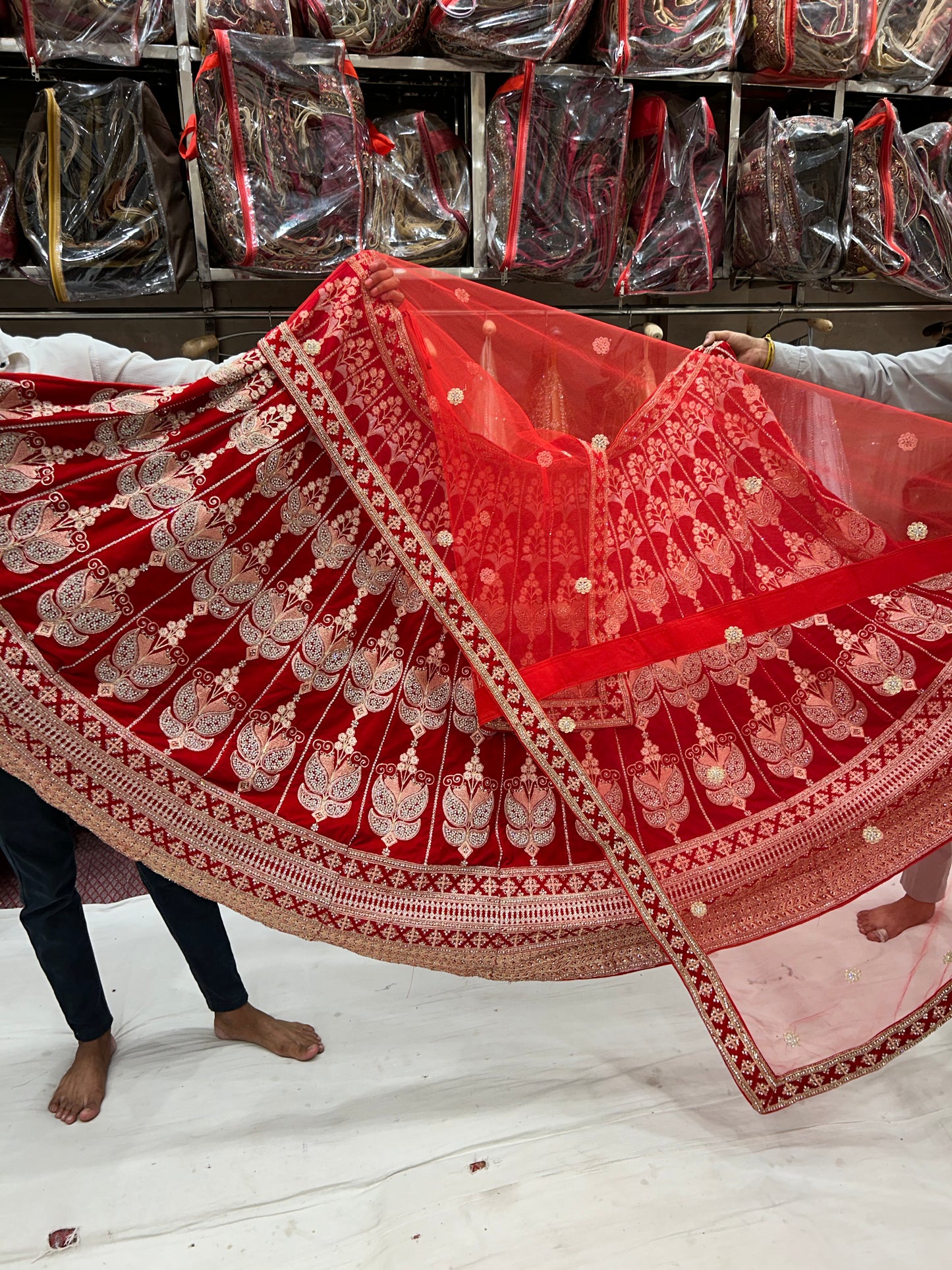 Designer Red Lehenga  ❤️