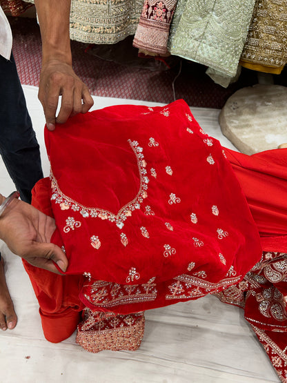 Designer Red Lehenga  ❤️