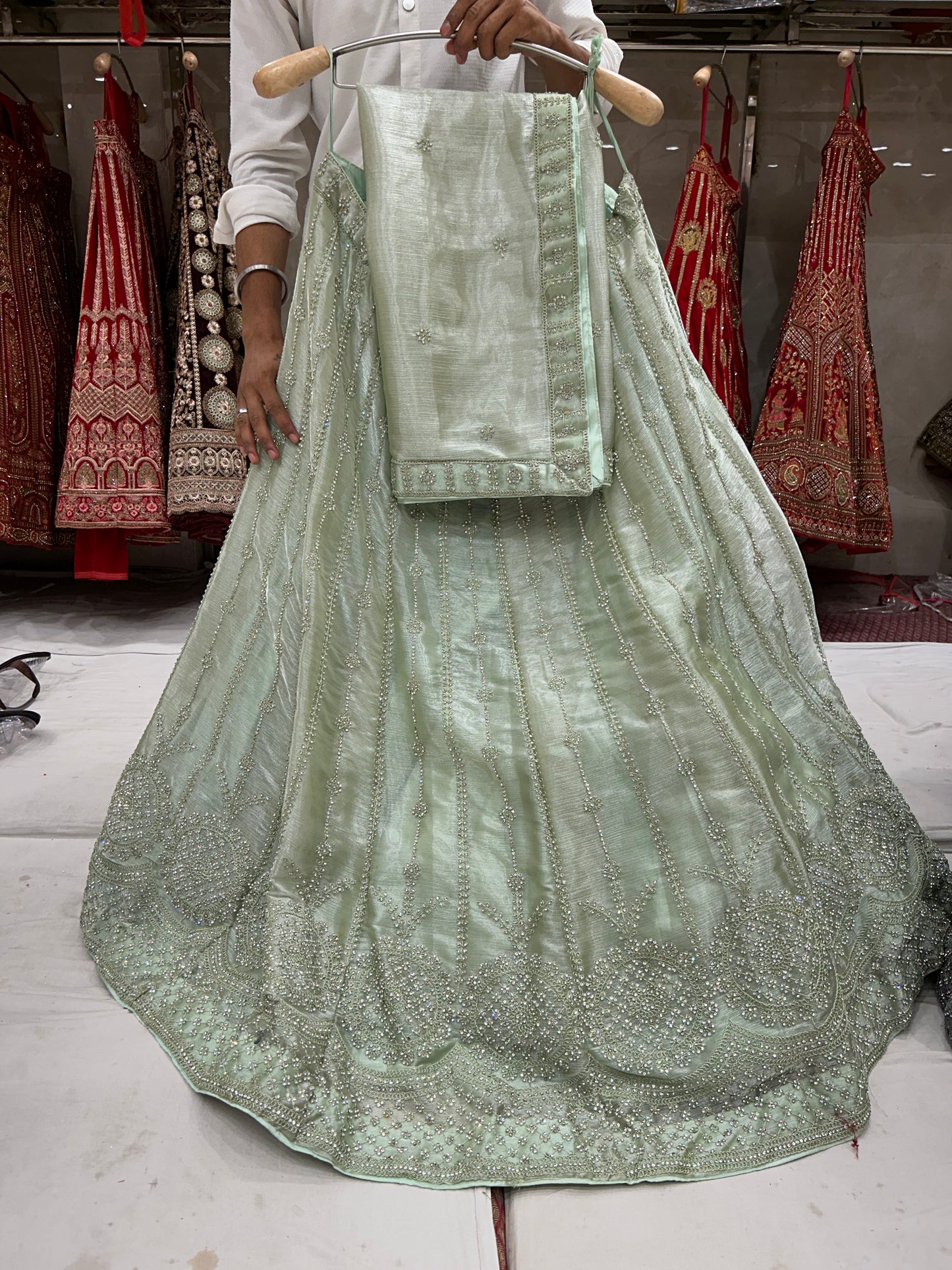 Astonishing Green Lehenga