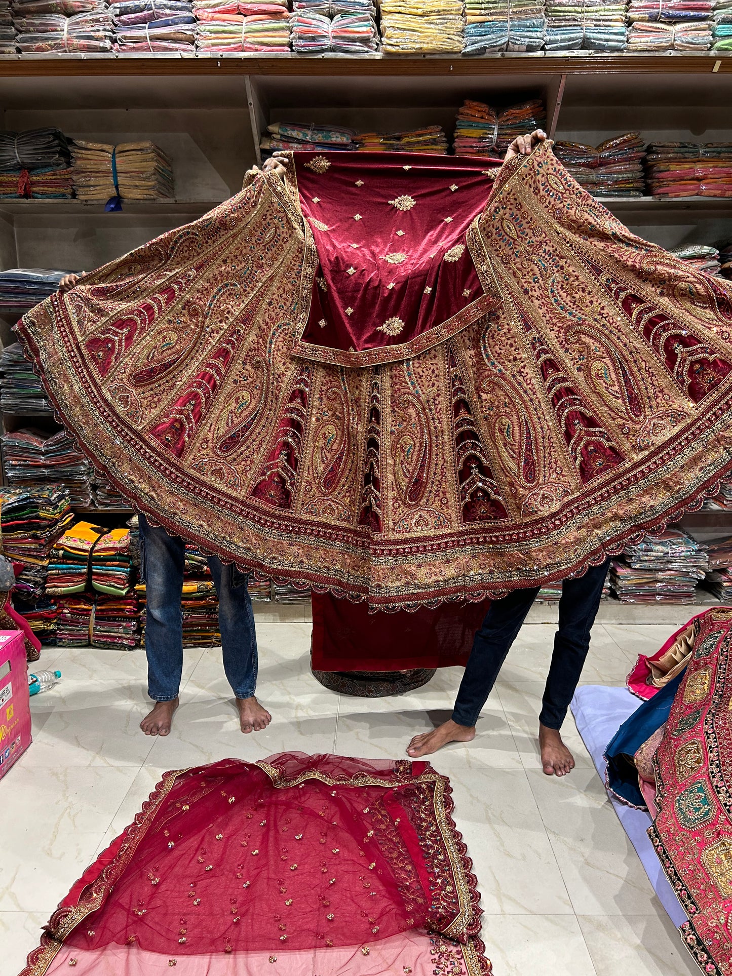 Extraordinary maroon Lehenga