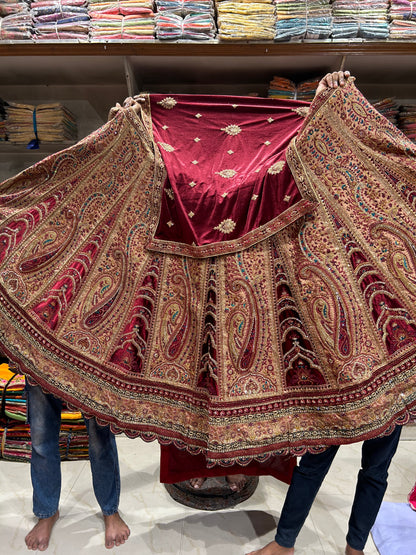 Extraordinary maroon Lehenga