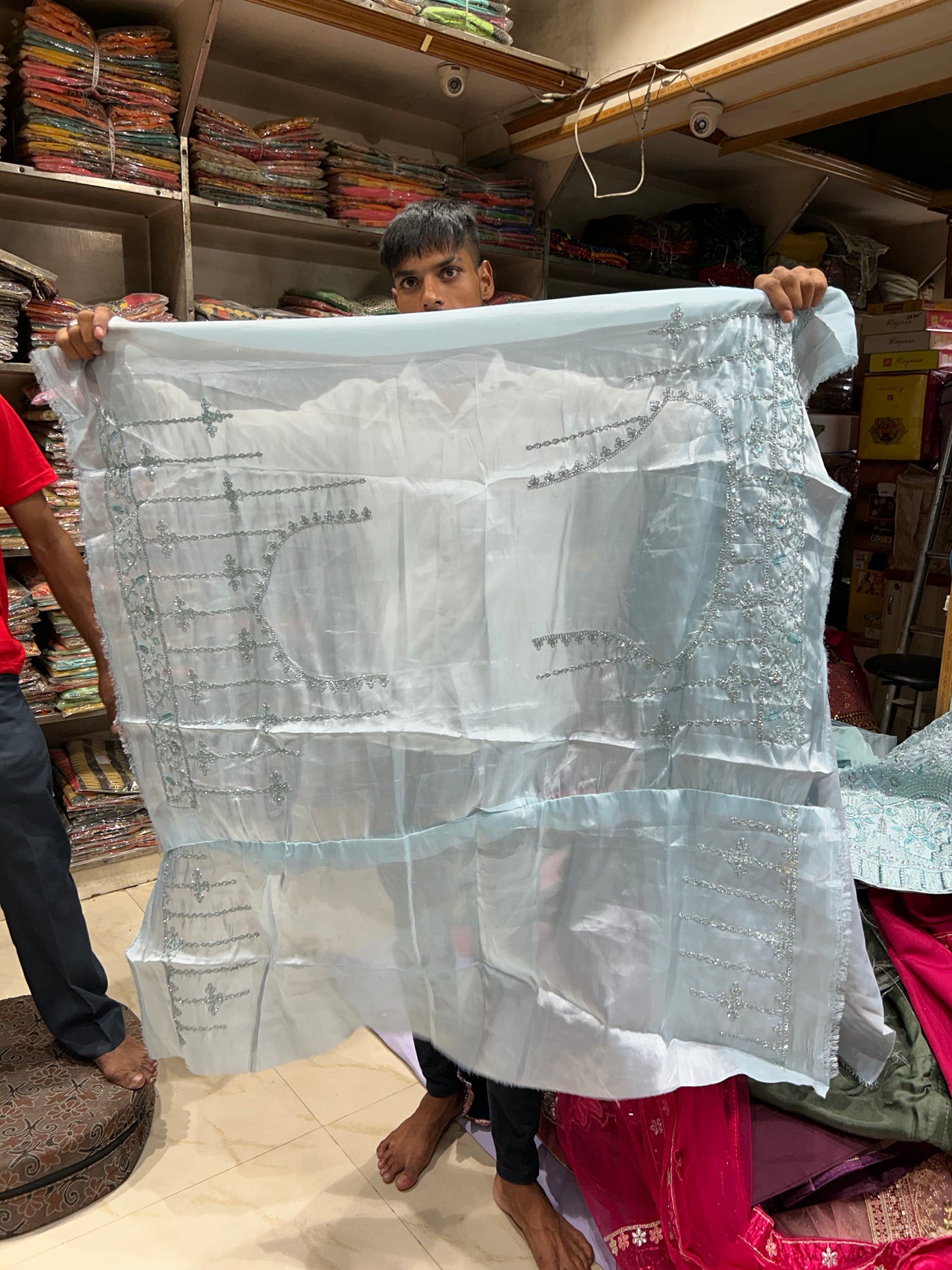 Fabulous sky-blue Lehenga