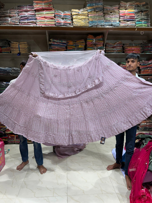 Lehenga rosa de diseñador