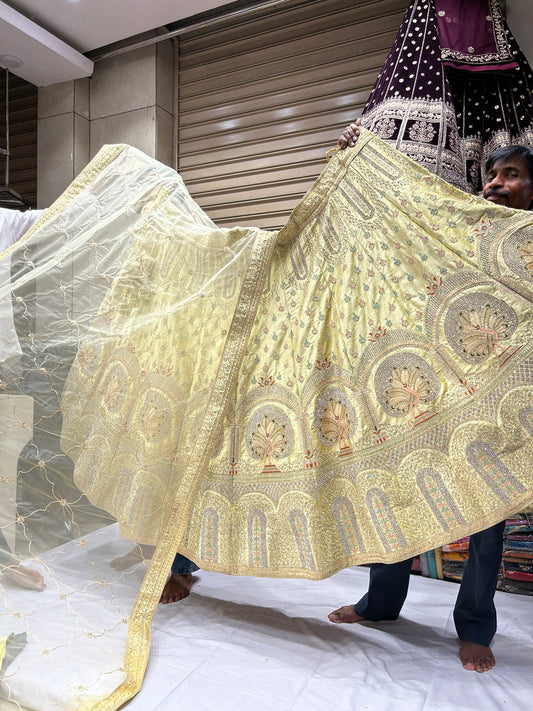 Fabulous yellow PEACOCK Lehenga SALE