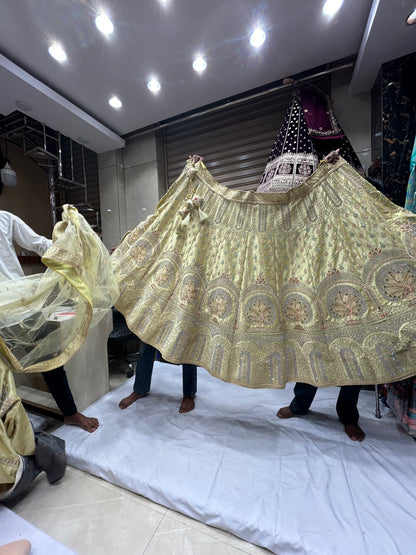 Fabulous yellow PEACOCK Lehenga SALE