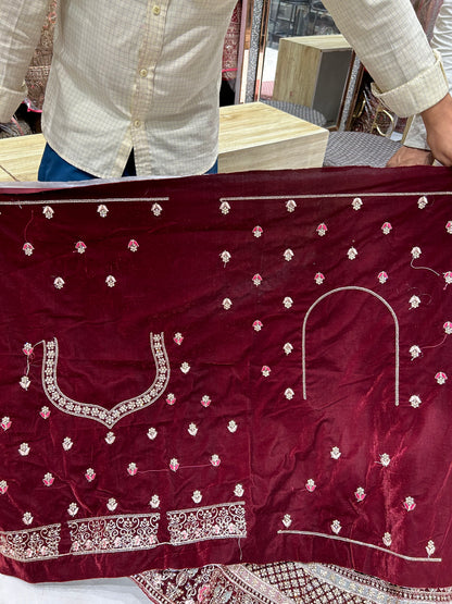 Fantastic Maroon Lehenga