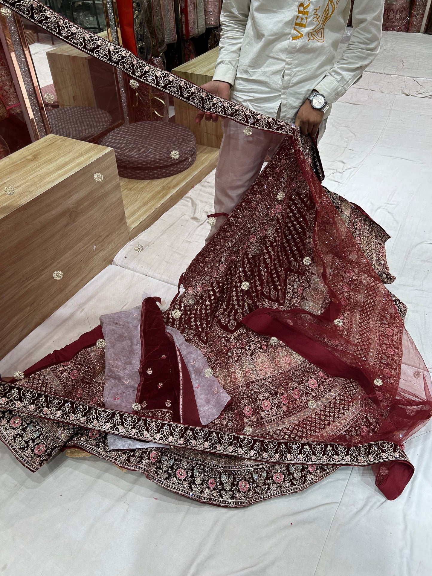 Fantastic Maroon Lehenga