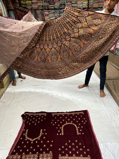 Awesome Maroon Lehenga