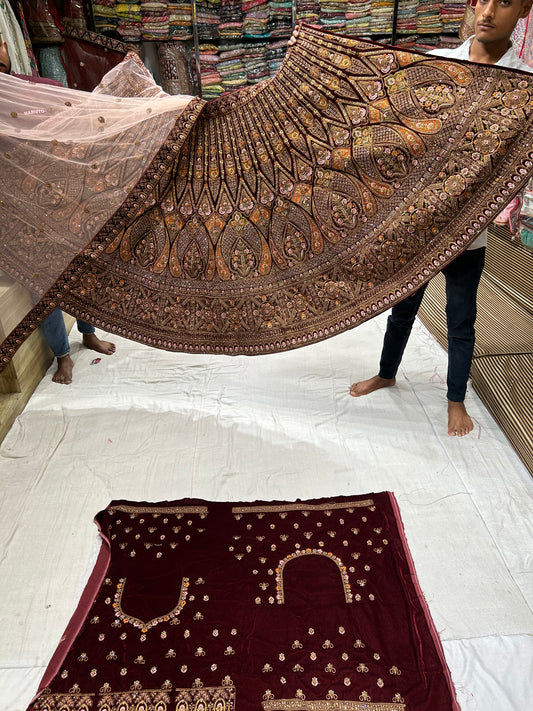 Awesome Maroon Lehenga