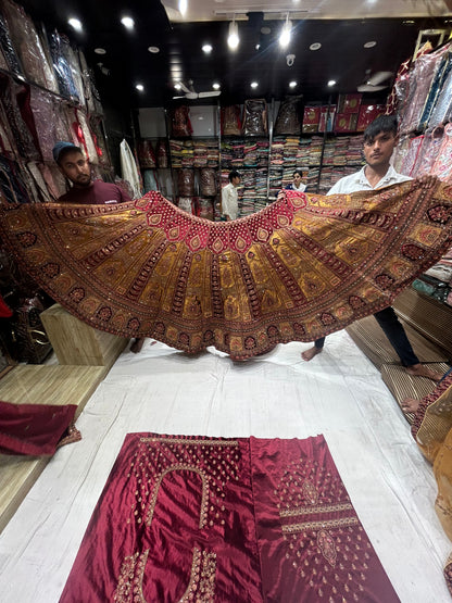 Stunning Double dupatta Mustard Lehenga  🥰