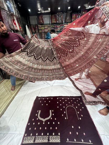 Gajab maroon Lehenga