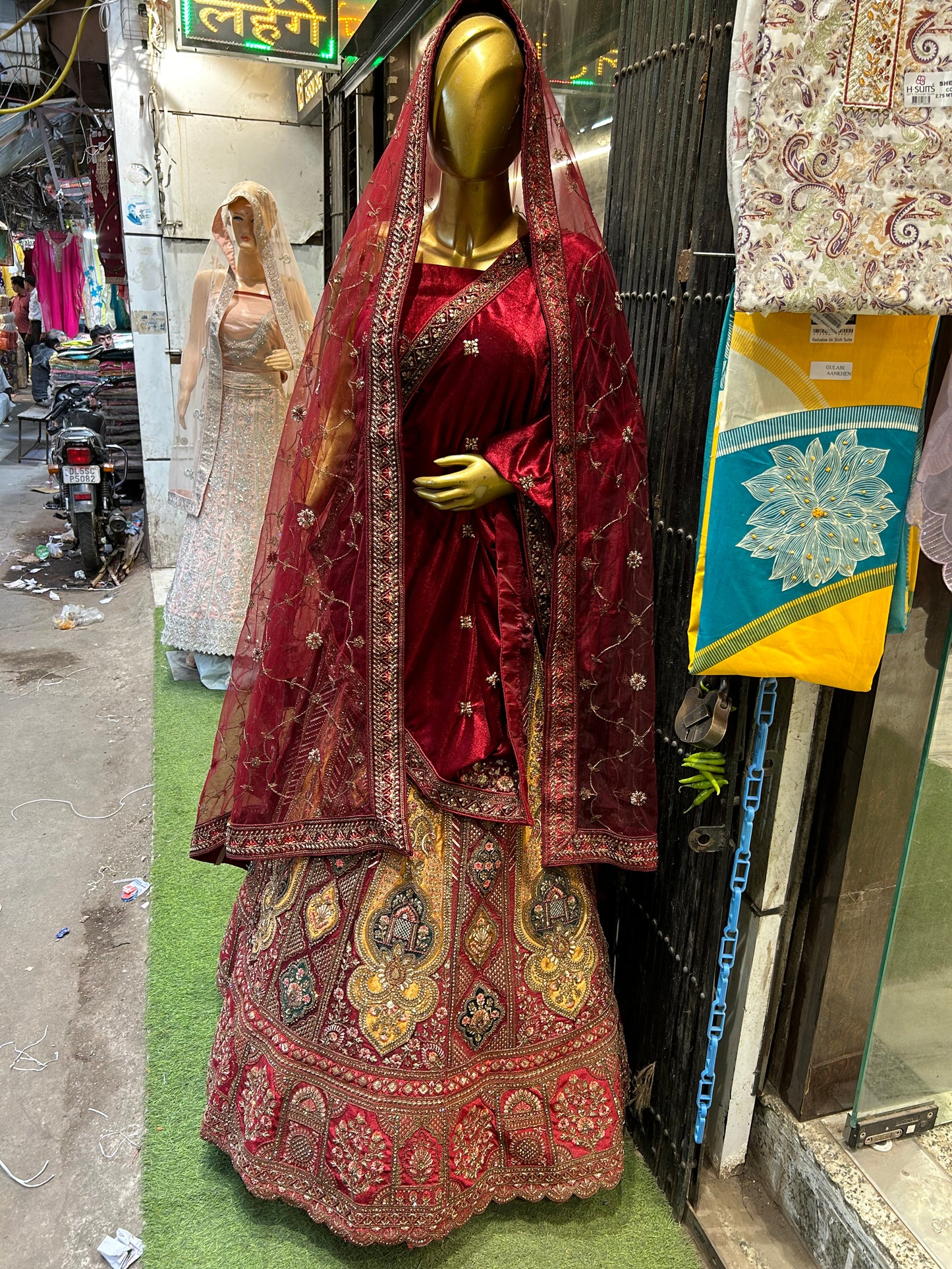 Designer Red Lehenga