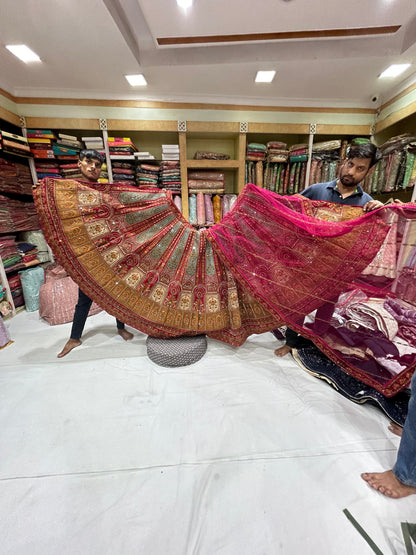 Majestic Red lehenga  🥰