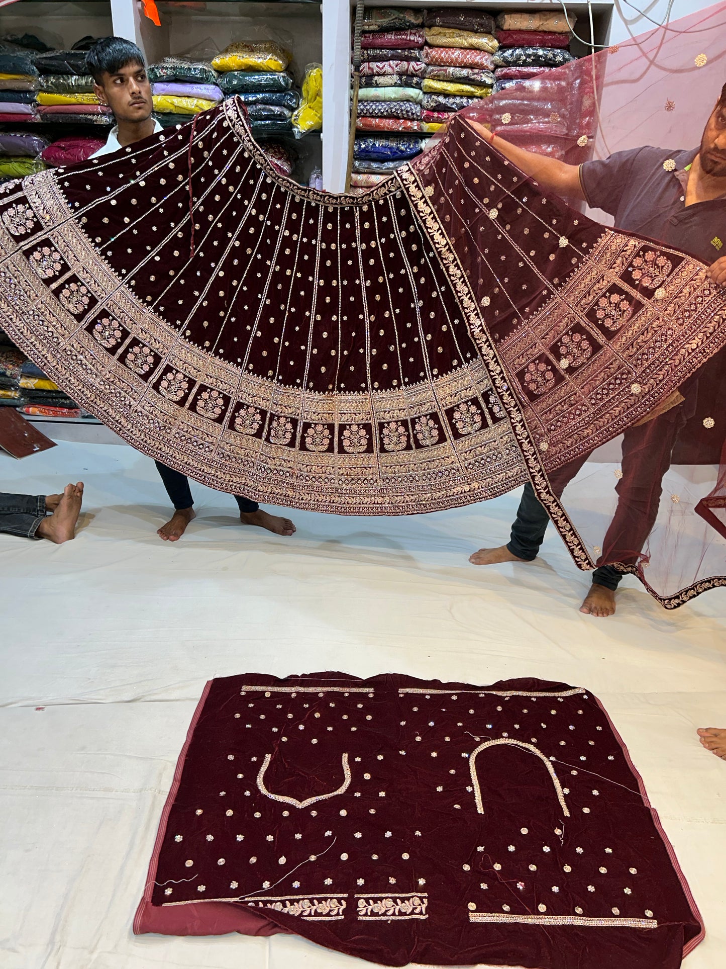 Extraordinary maroon lehenga  🥰