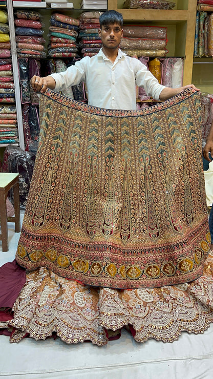 Extraordinary green lehenga  🥰