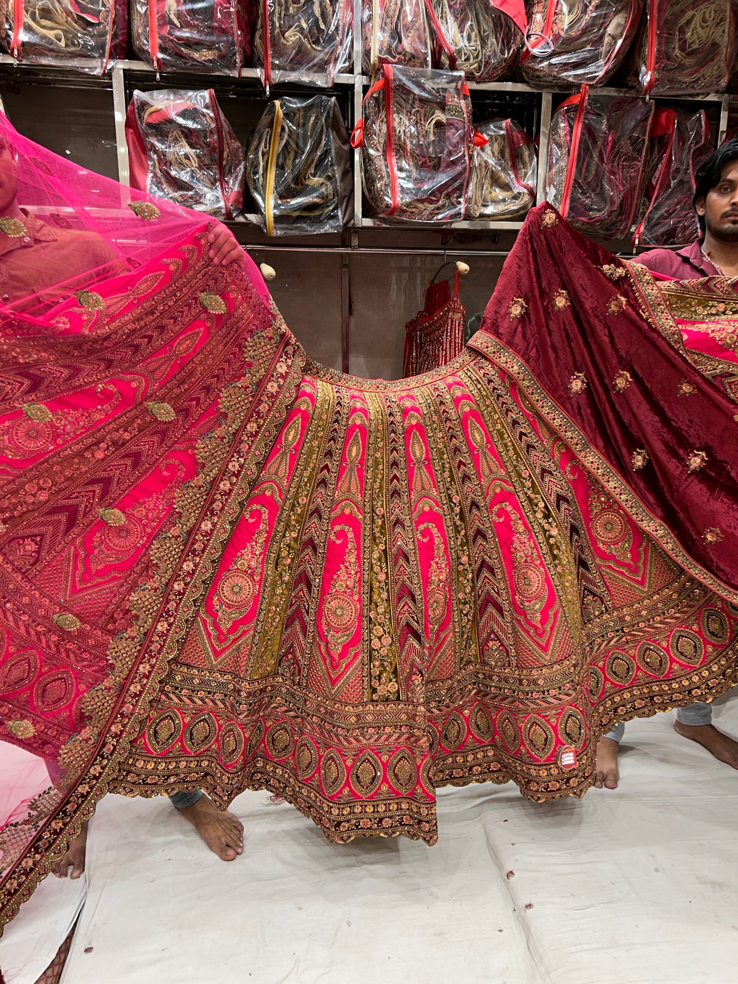 Beautiful heavy double duptta bridal lehenga