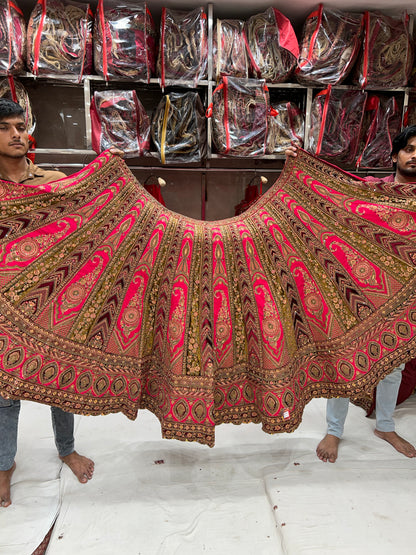 Beautiful heavy double duptta bridal lehenga