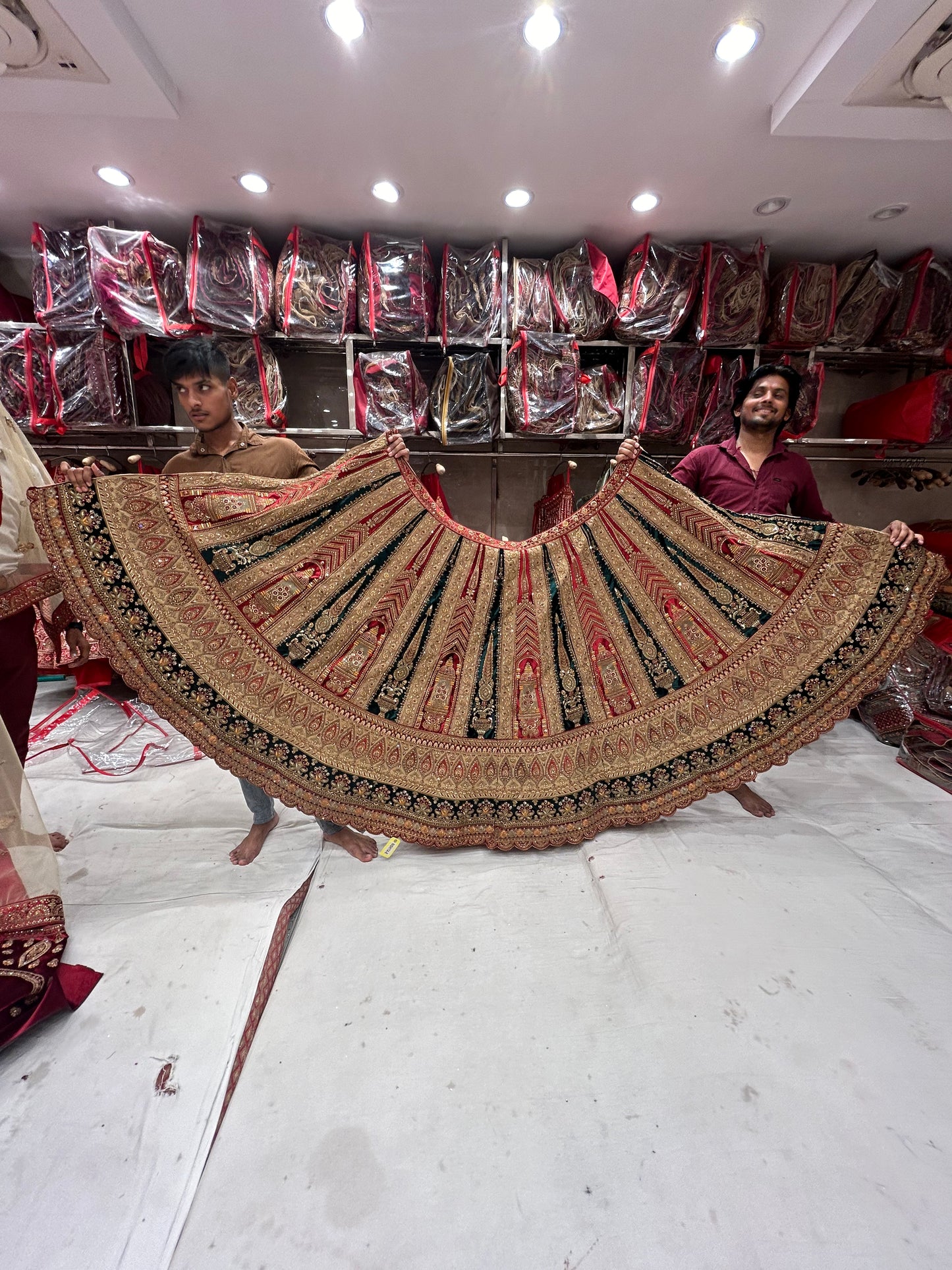 Fabulous heavy double duptta bridal lehenga