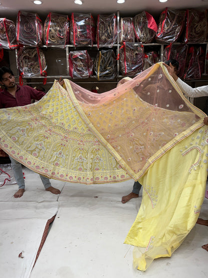 Tremendous Yellow partywear lehenga