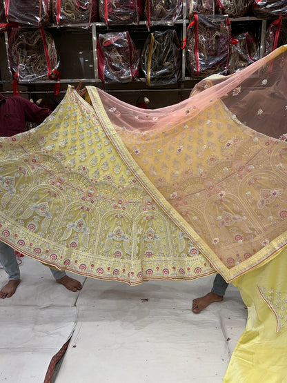 Tremendous Yellow partywear lehenga