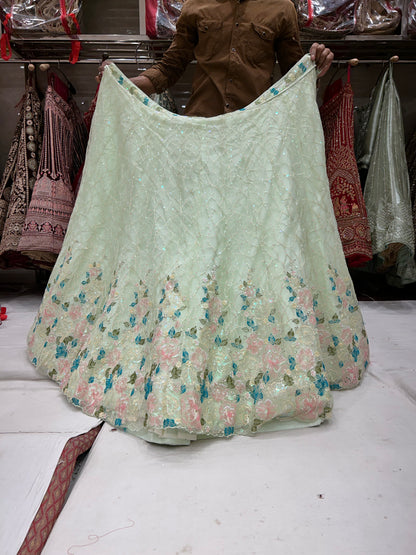 Beautiful green partywear lehenga