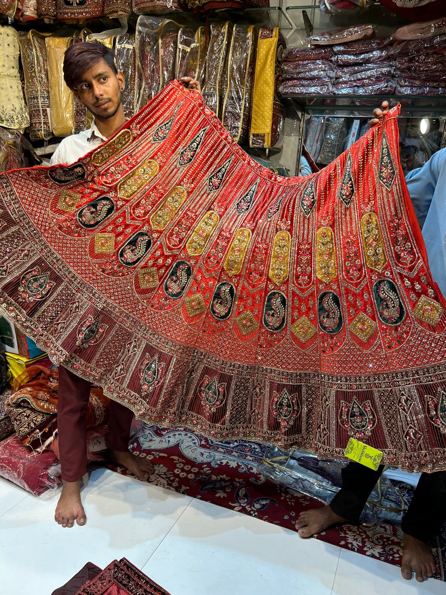 Red bridal lehenga