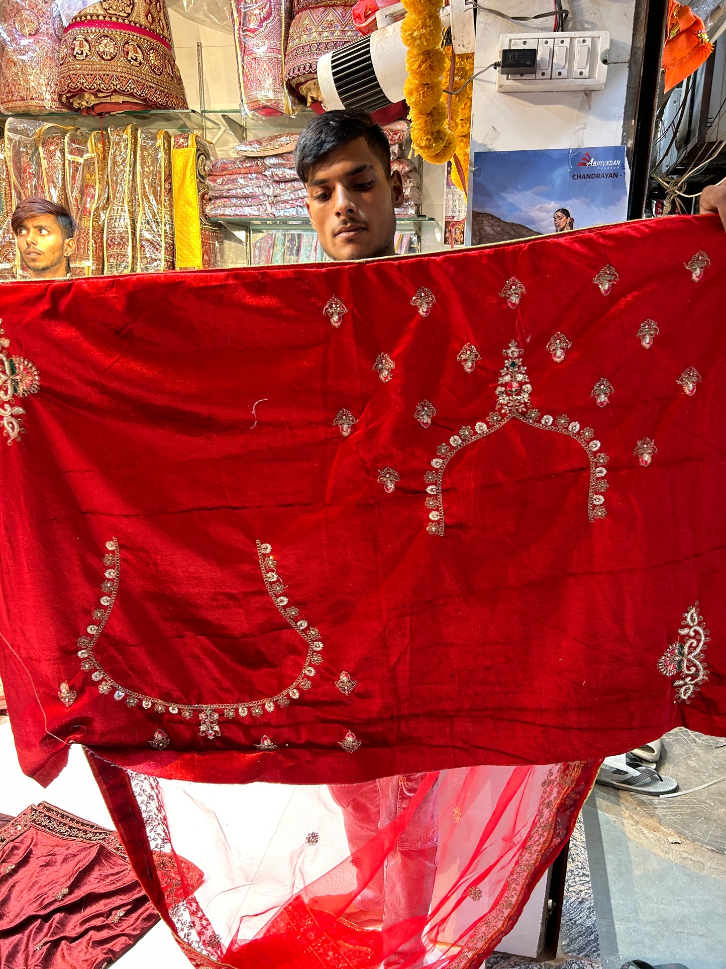 Red bridal lehenga