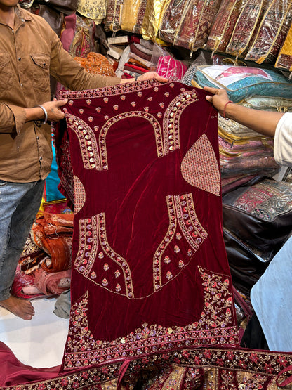 Fabulous Heavy maroon bridal lehenga 😍